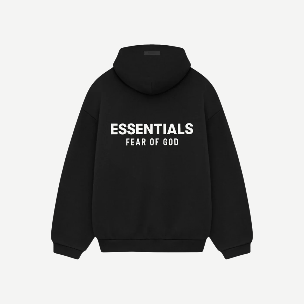 Fear of god essentials hoodie black