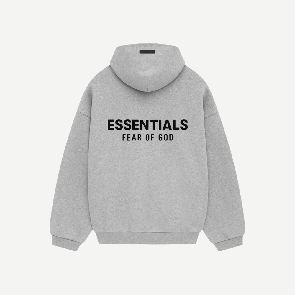 Fear of god essentials hoodie light heather gray