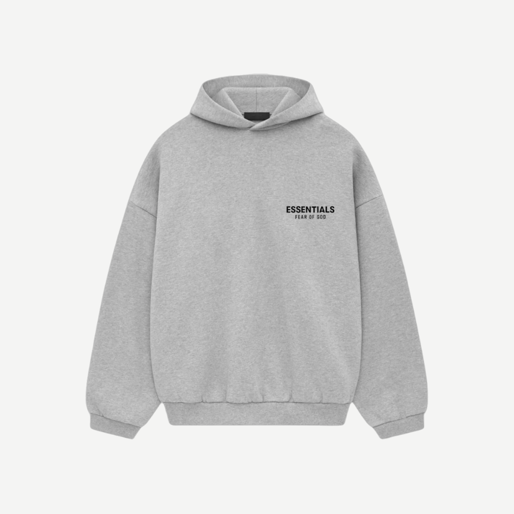 Fear of god essentials hoodie light heather gray