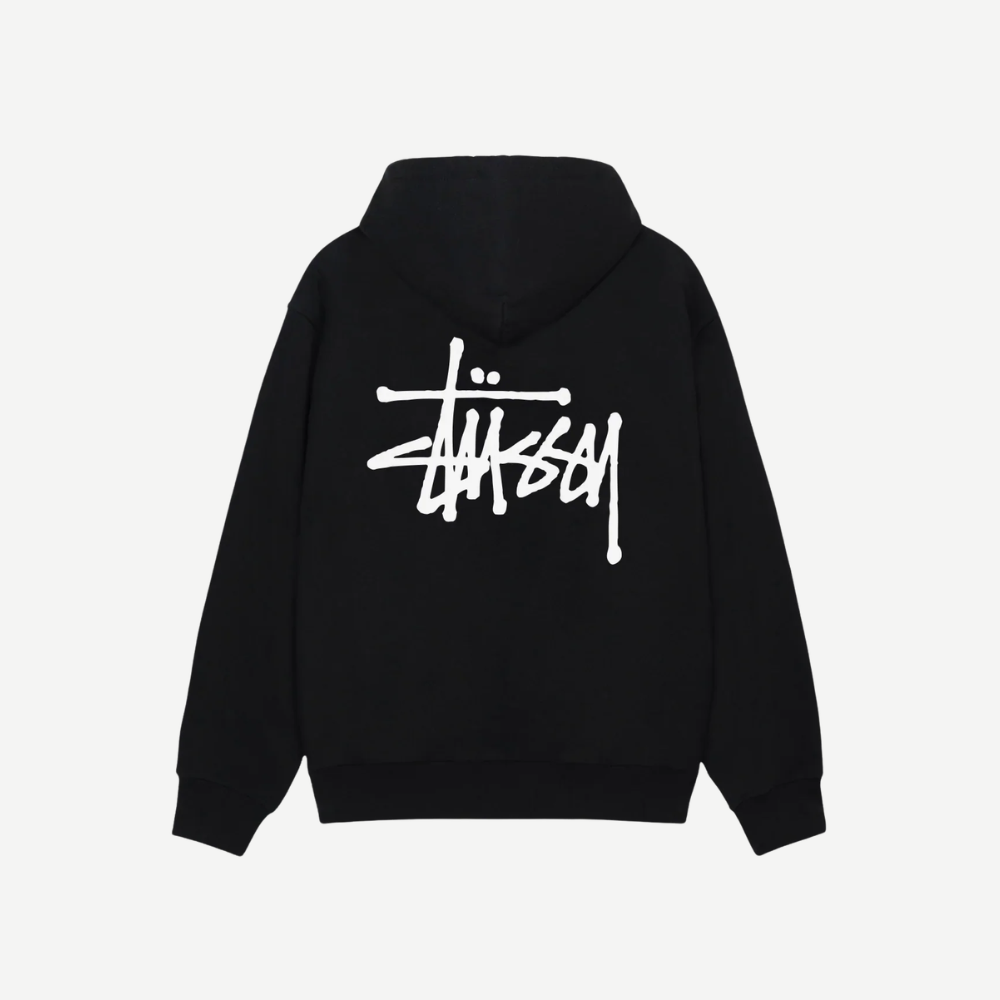 Stüssy basic zip hoodie black