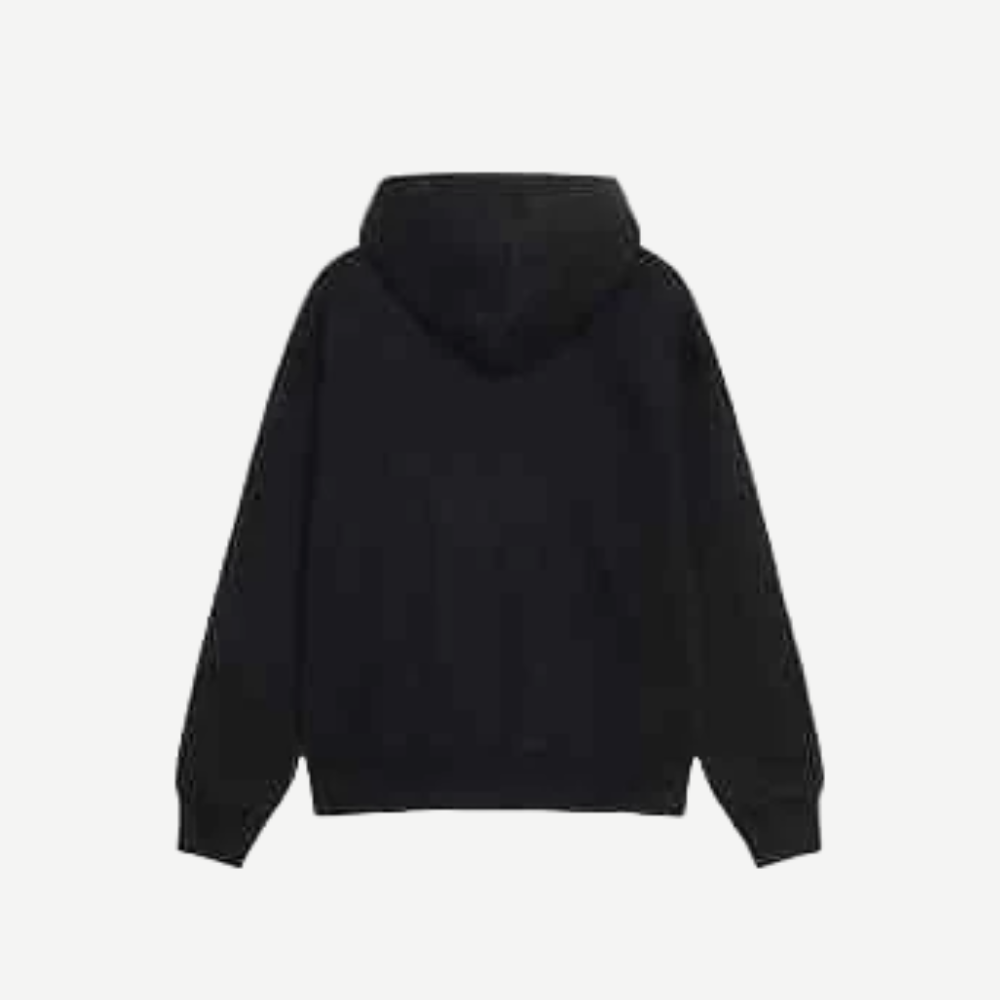 Stüssy x nike stone washed fleece zip hoodie black