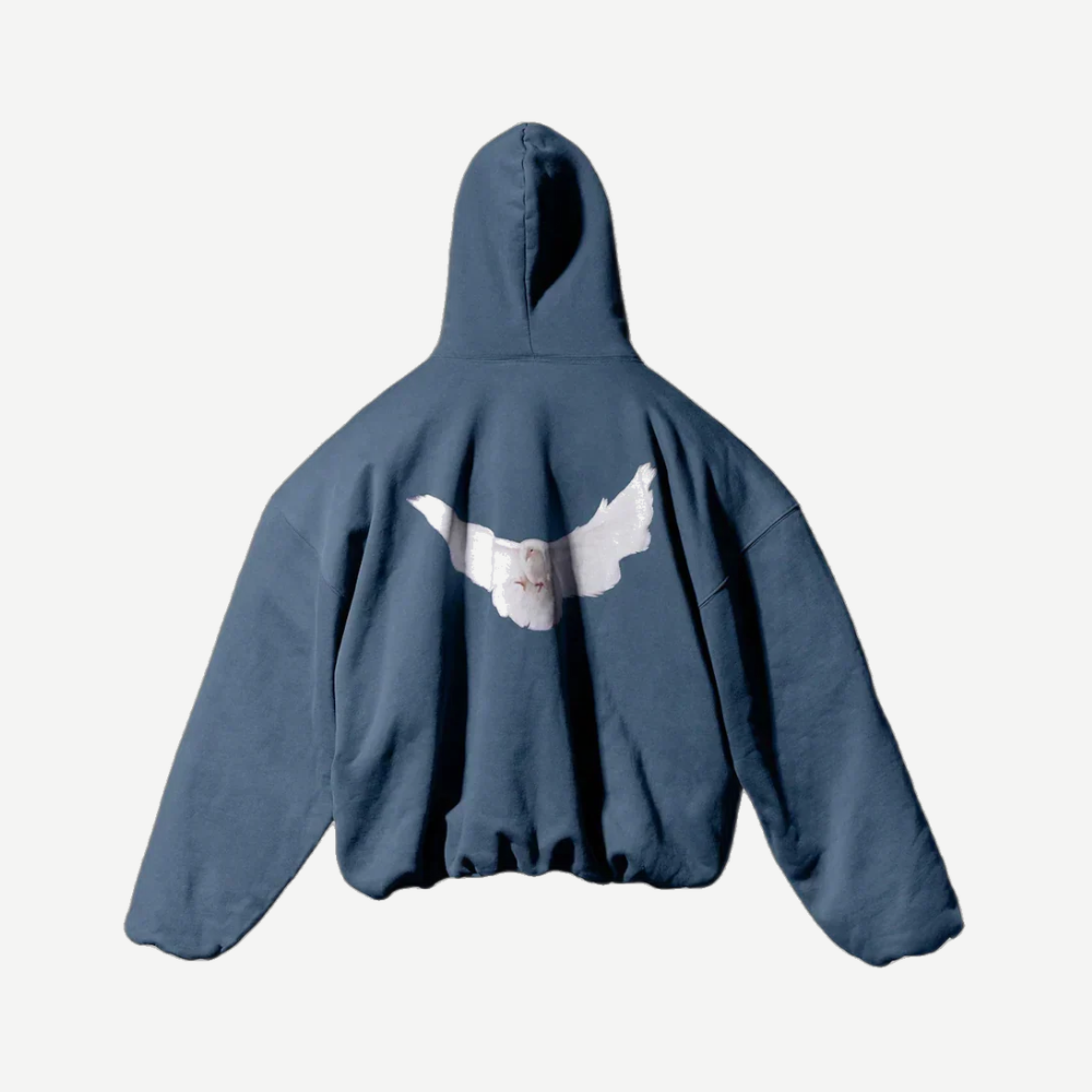 Yeezy gap engineered by balenciaga dove hoodie dark blue