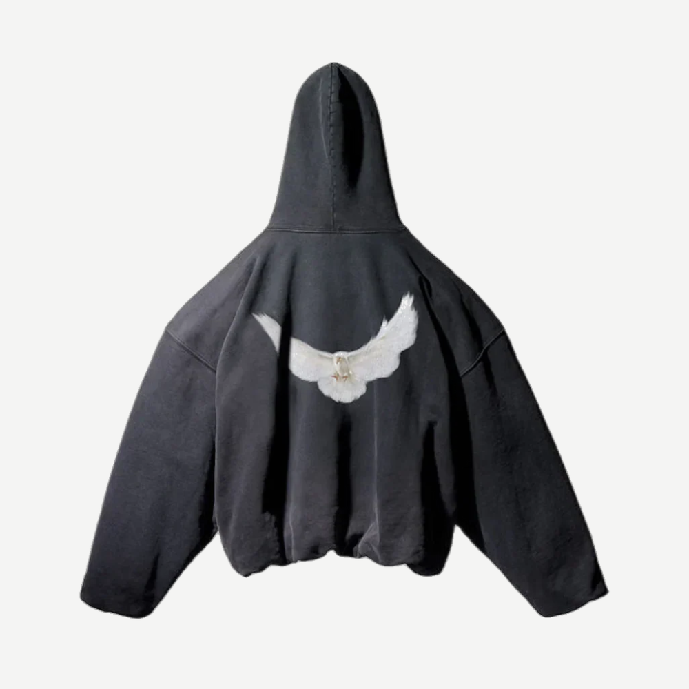 Yeezy gap engineered by balenciaga dove hoodie washed black